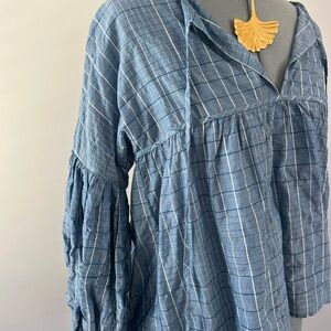 NEW Blue Plaid Women's Top (NWT)